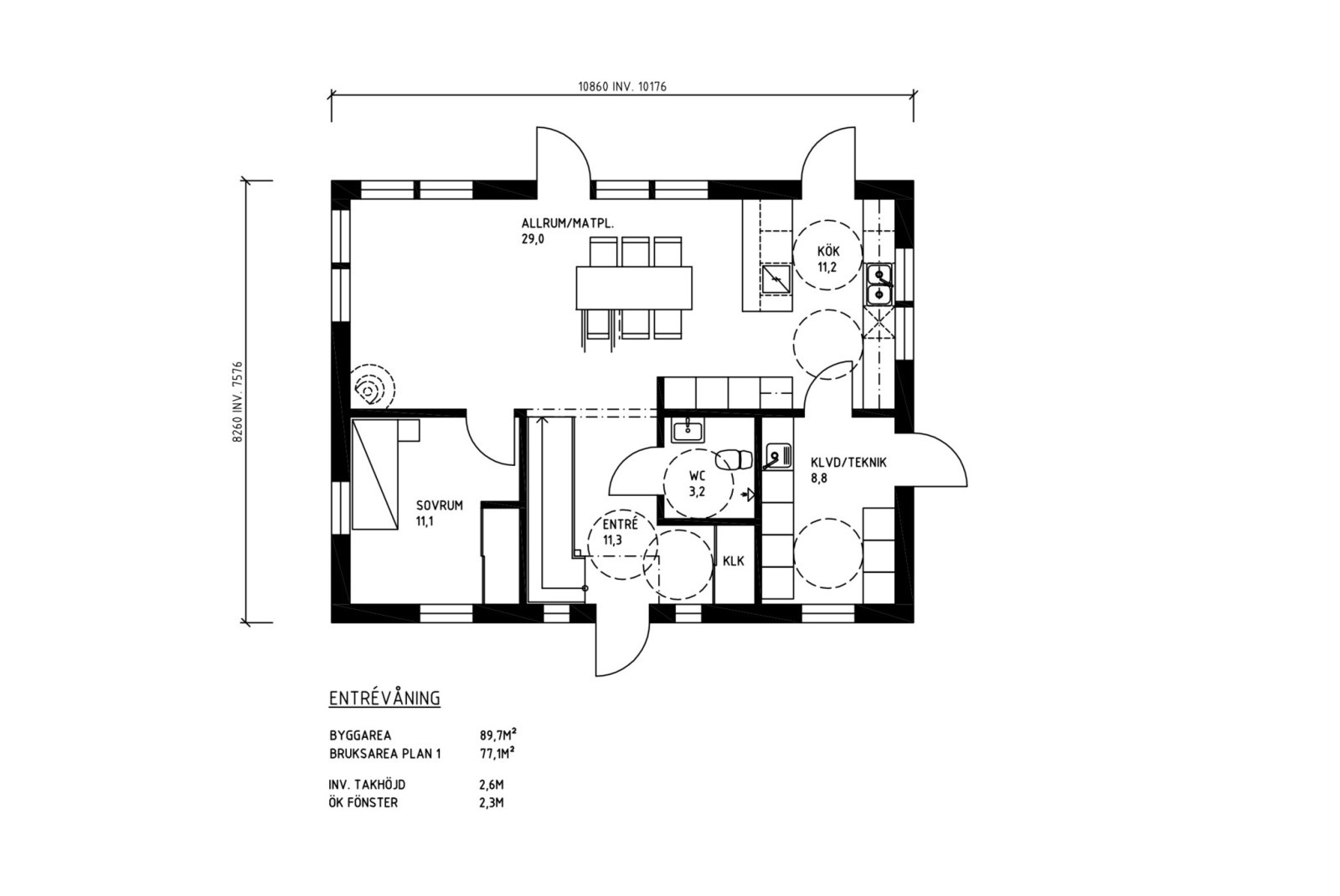 Planritning Entréplan Branta backen 6G