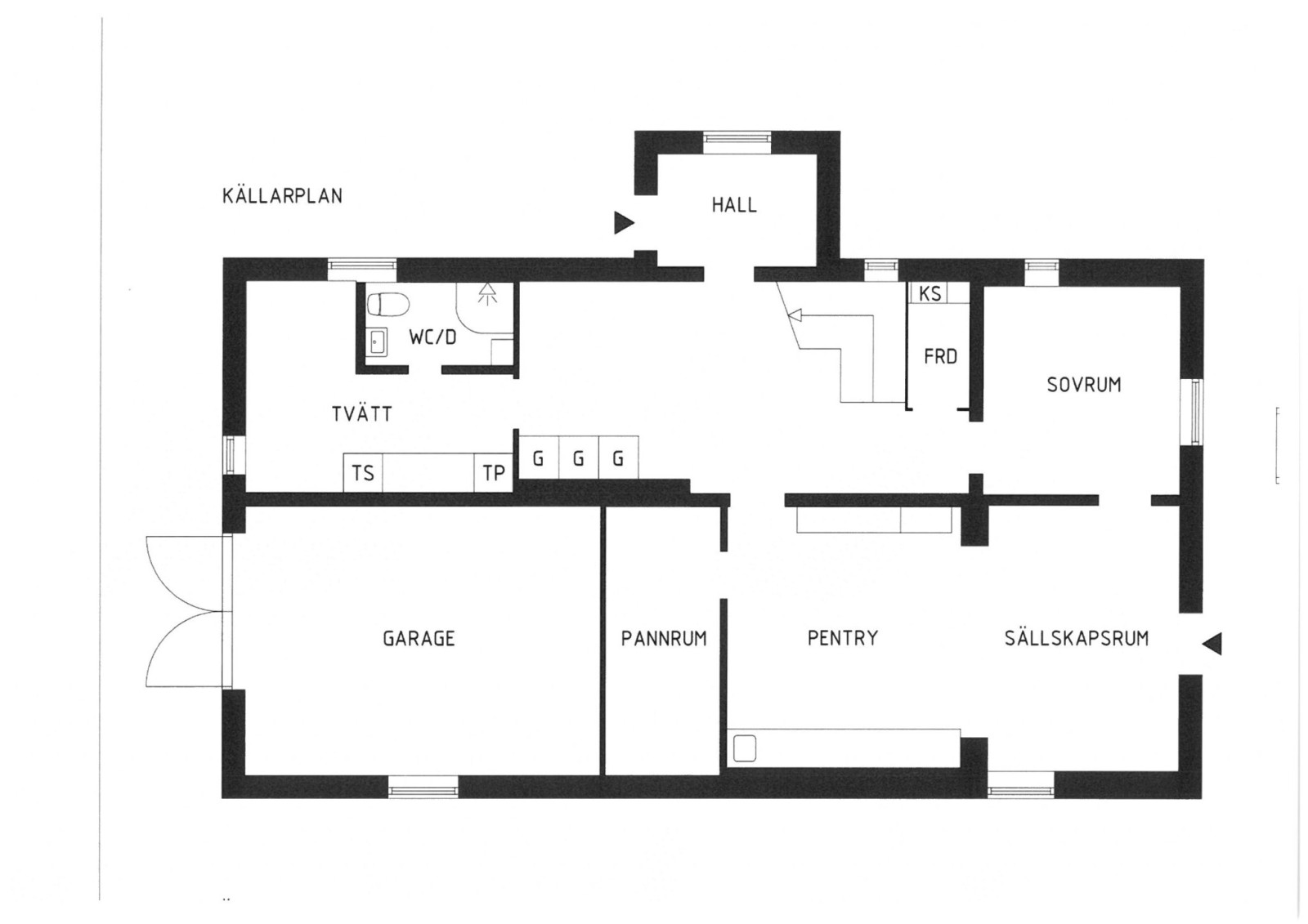Källarplan Domarvägen 1