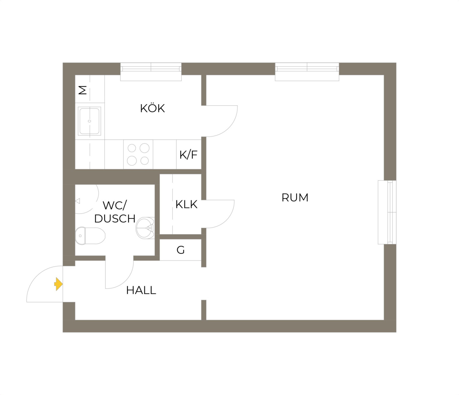 Planritning Lillkalmarvägen 3, bv