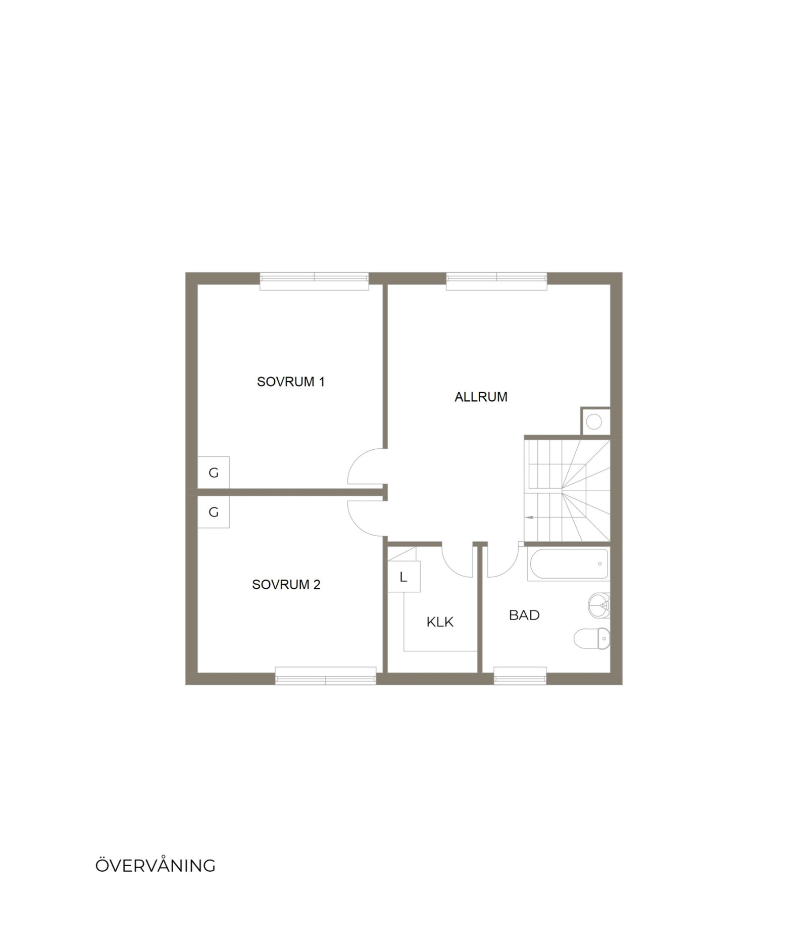 Övervåning Laura Grubbs väg 48