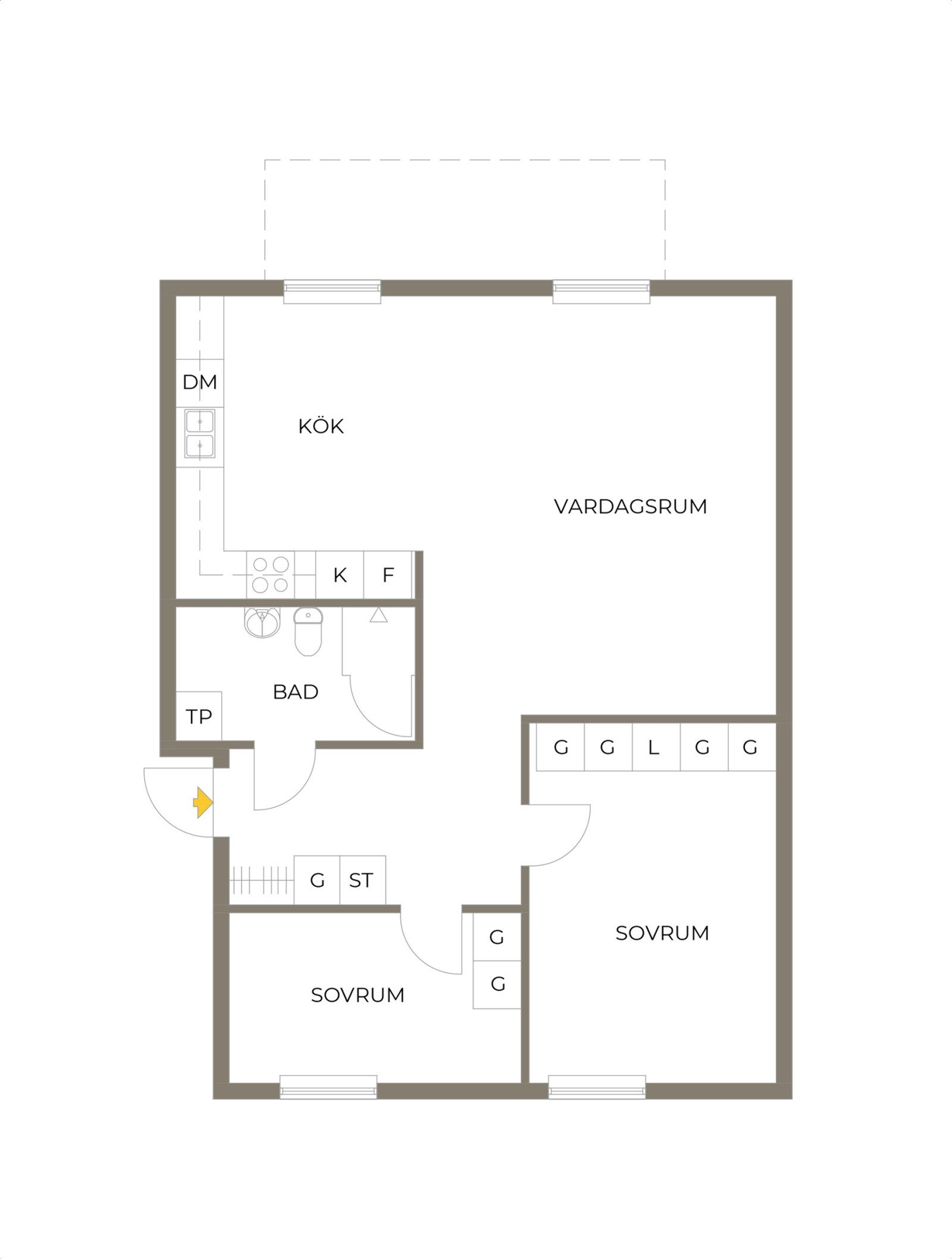 Planritning Vendestigen 1