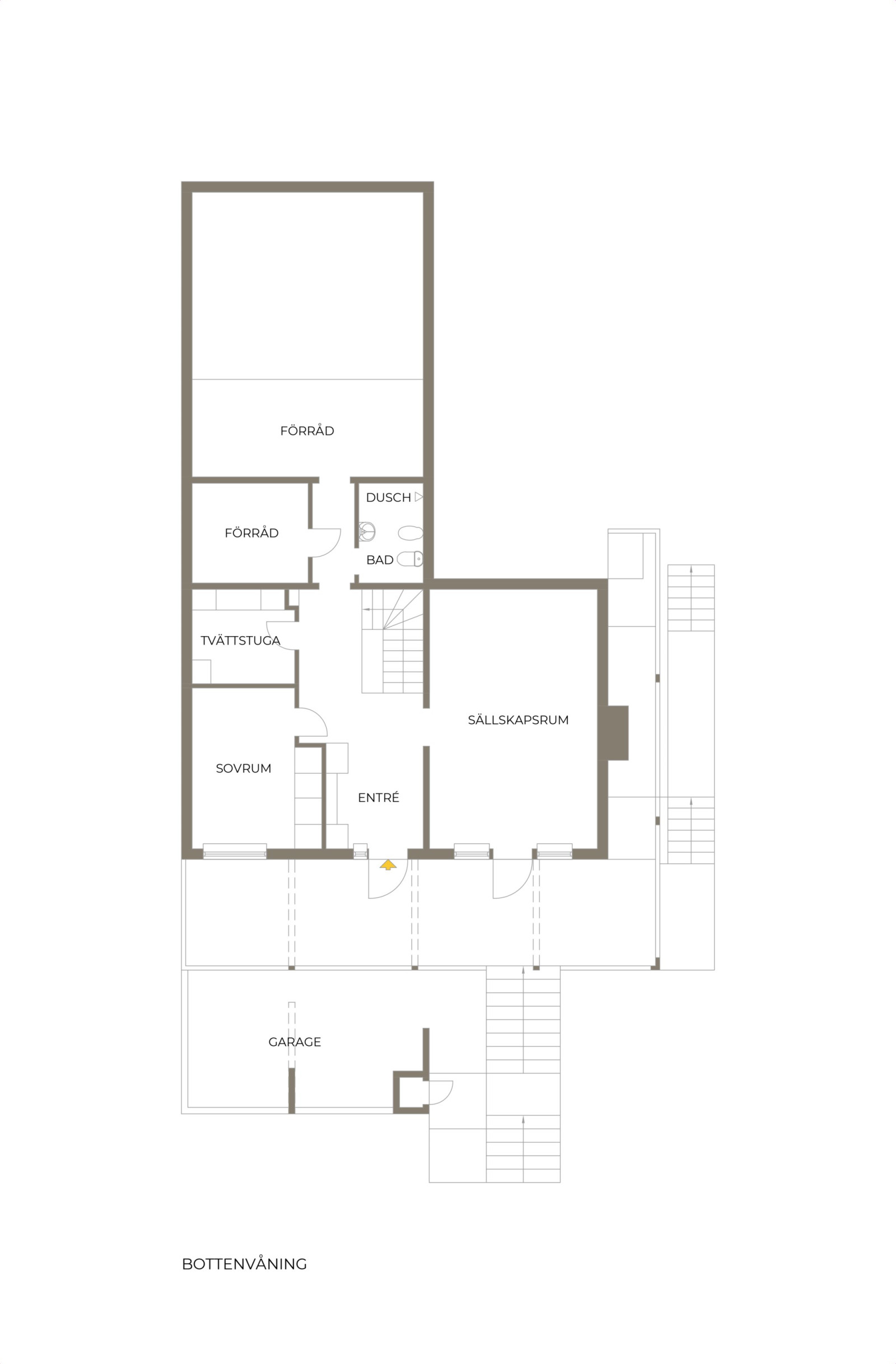 Planritning, entréplan Kungsvägen 25