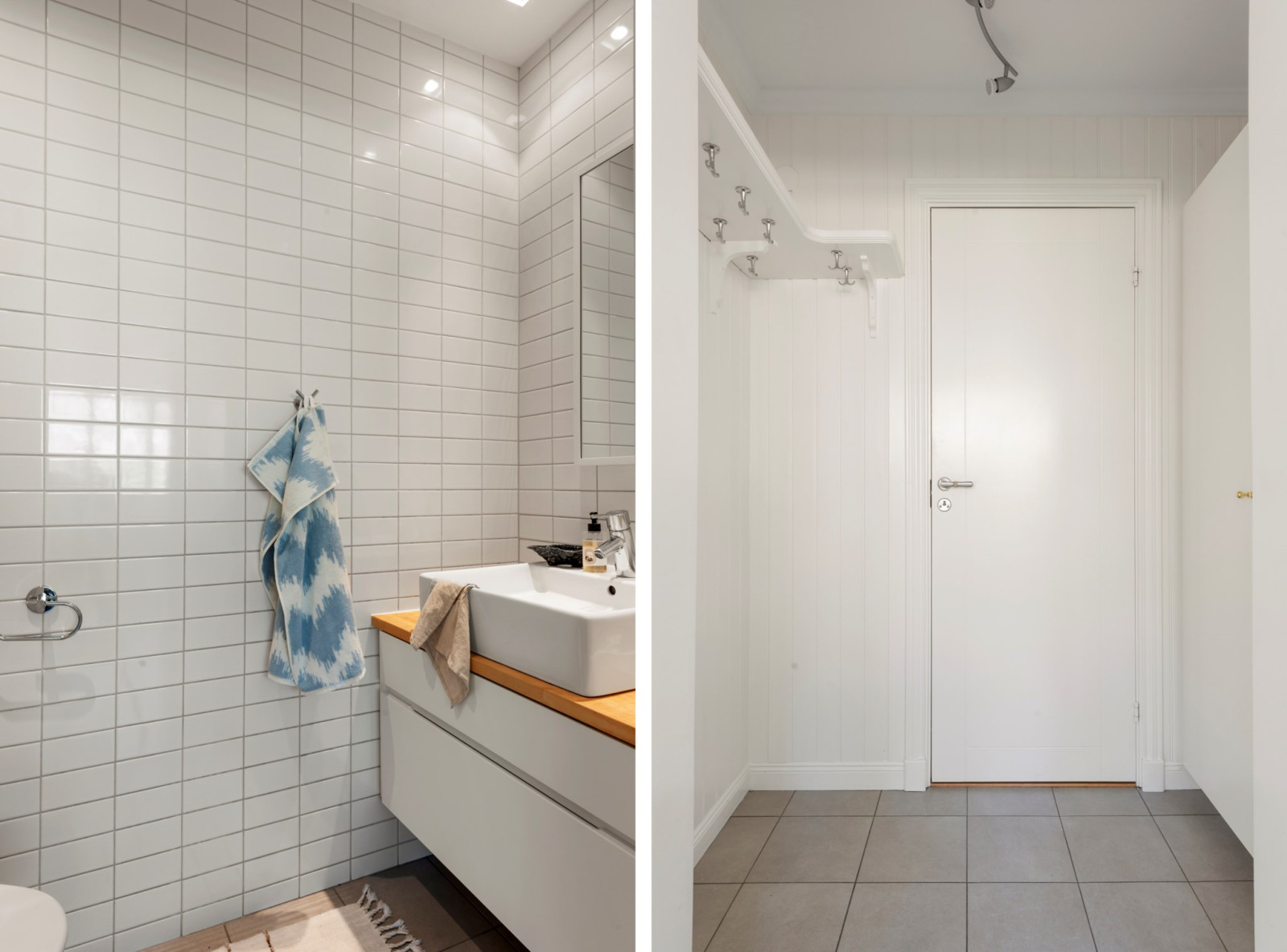 Kapprum och gäst-wc i anslutning till entré Edsviksvägen 102