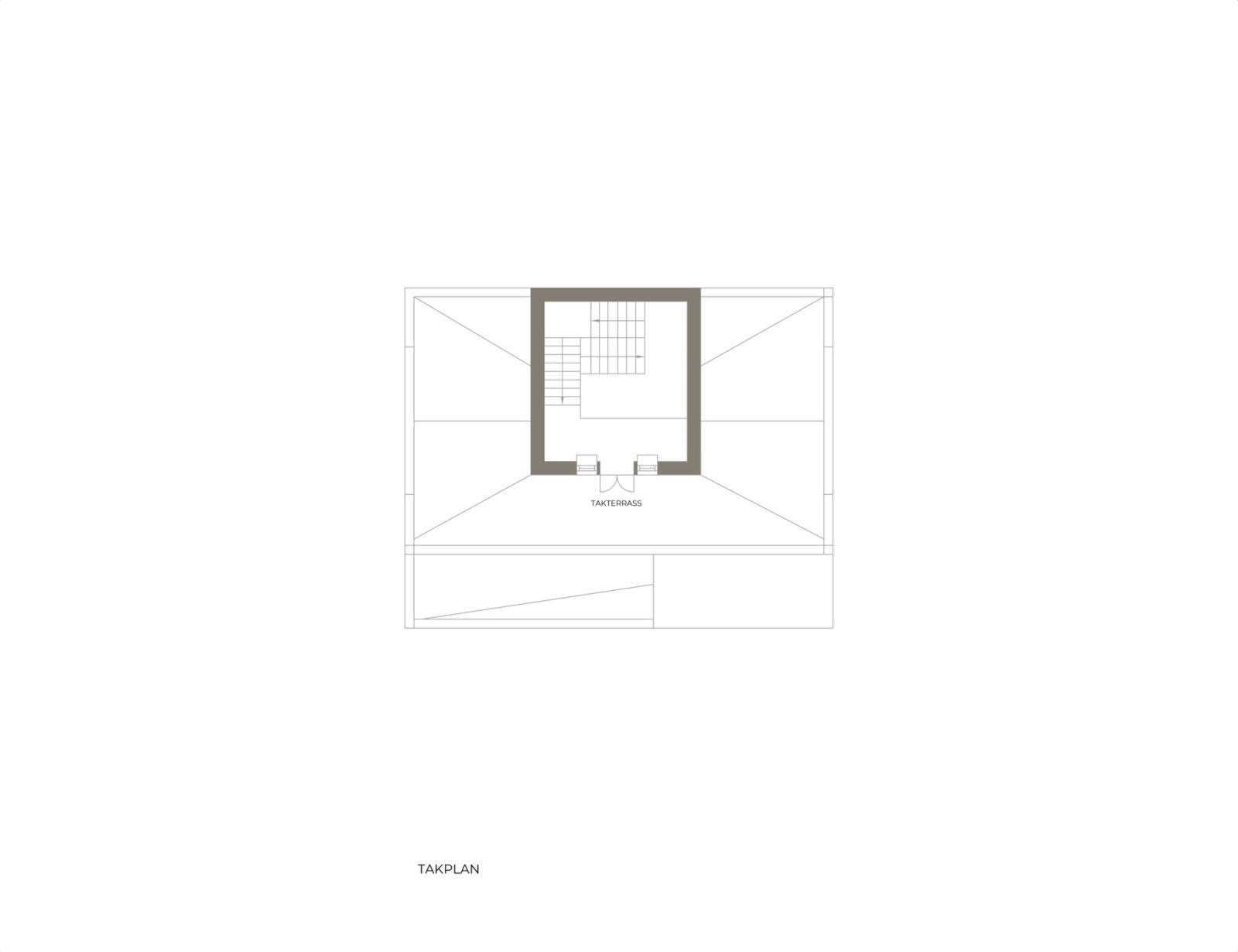 Planritning, takplan Kungsvägen 6